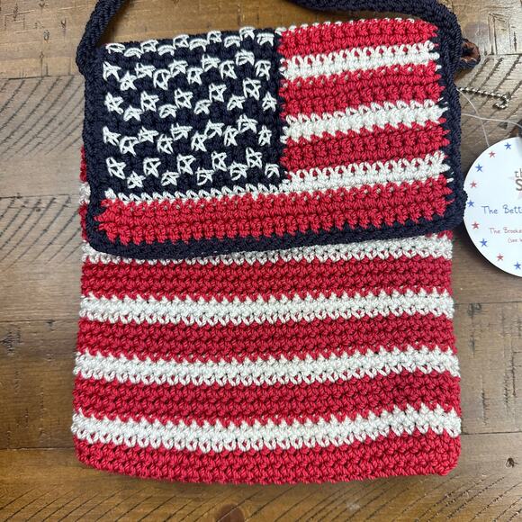 The SAK Asher American Flag Patriotic Crochet Hobo Bag - Americana - Picture 3 of 7